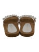 Stuart Weitzman Leather Beaded Accents Slides
