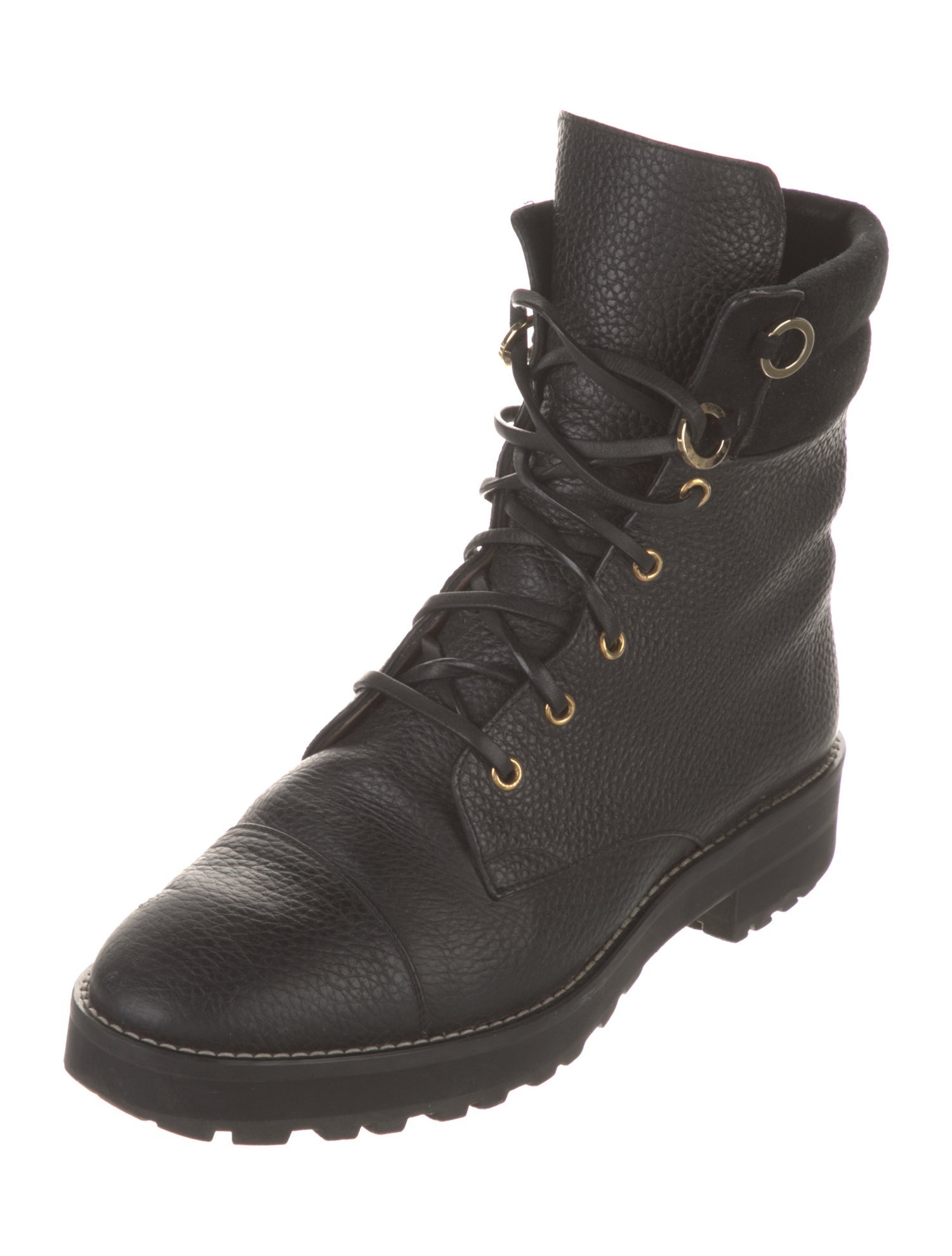Stuart Weitzman Leather Combat Boots
