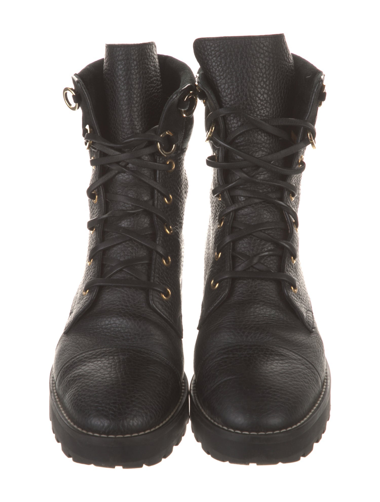 Stuart Weitzman Leather Combat Boots