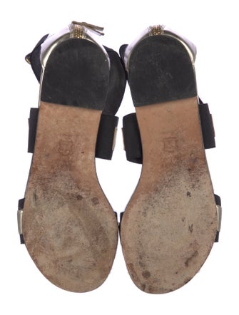 Stuart Weitzman Leather Printed Gladiator Sandals