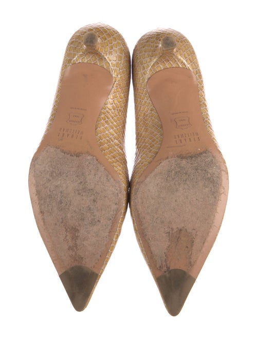 Stuart Weitzman Embossed Leather Animal Print Pumps