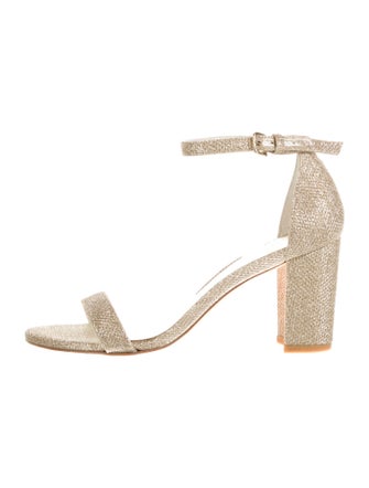 Stuart Weitzman Glitter Glitter Accents Sandals