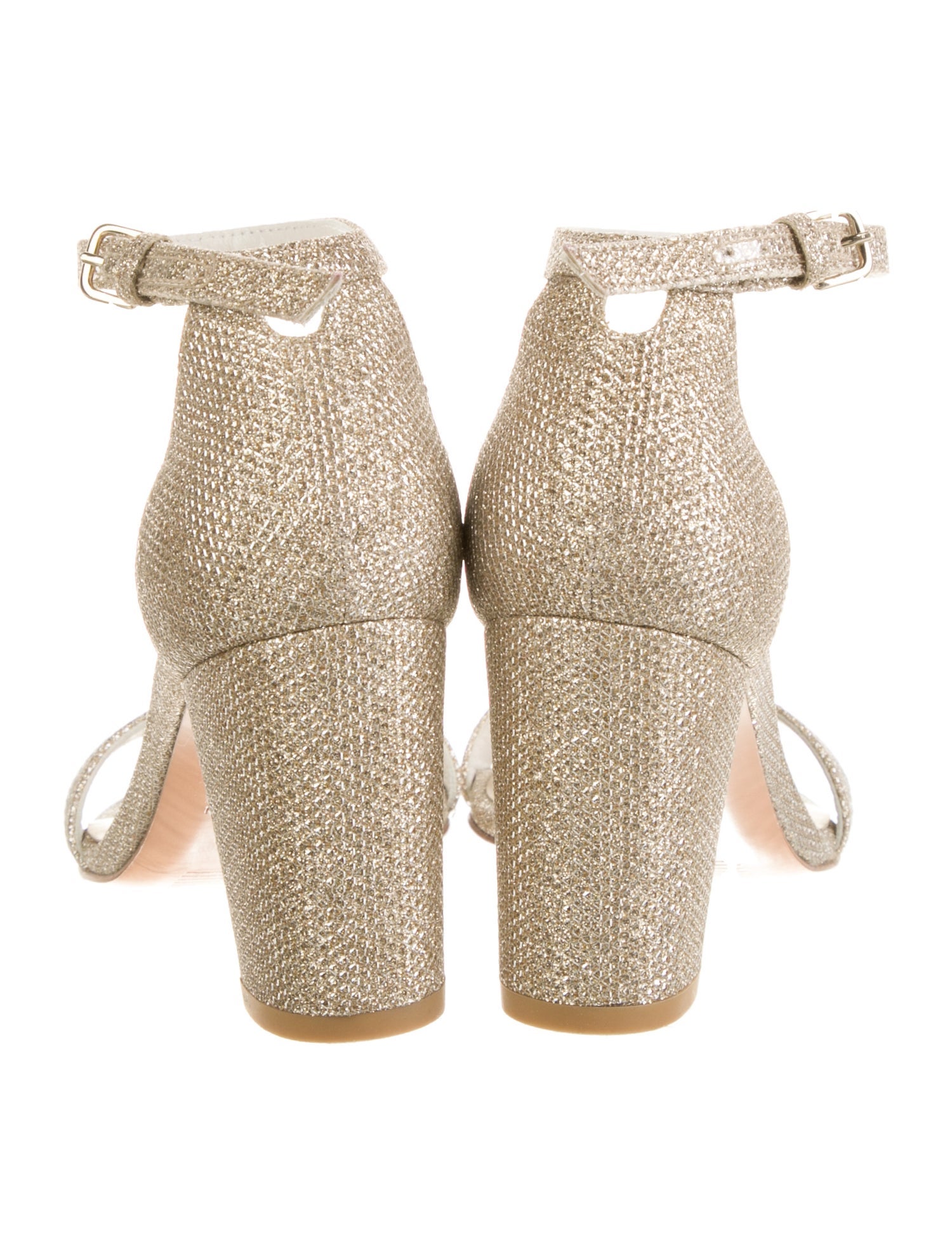 Stuart Weitzman Glitter Glitter Accents Sandals