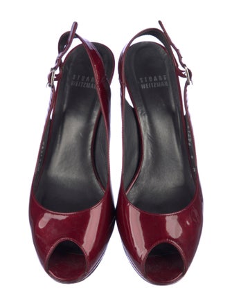 Stuart Weitzman Patent Leather Slingback Pumps