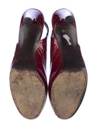 Stuart Weitzman Patent Leather Slingback Pumps