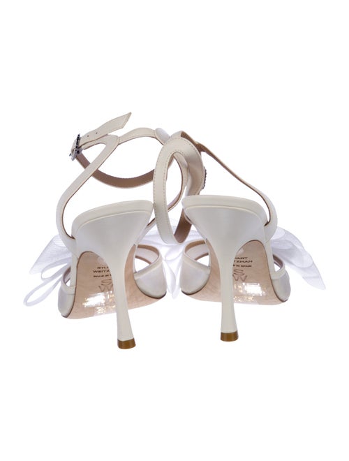 Stuart Weitzman Leather Mesh Accents Slingback Sandals