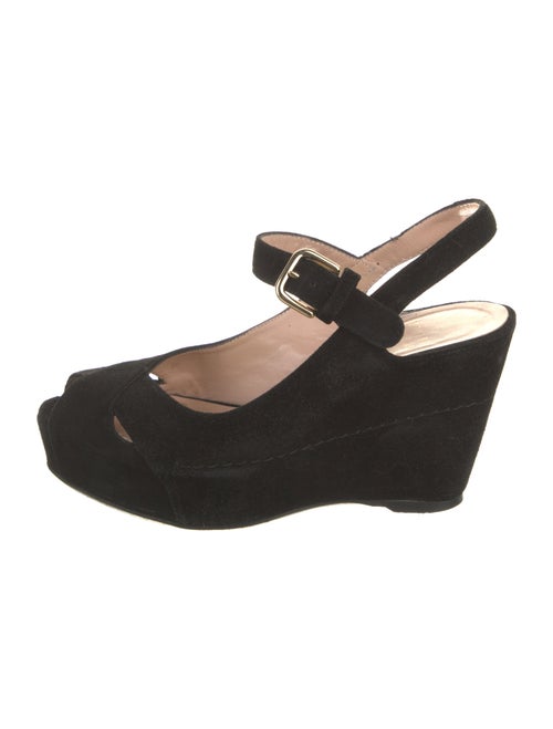 Stuart Weitzman Suede Cutout Accent Slingback Pumps