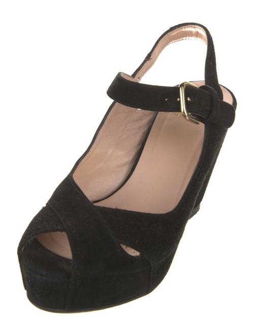 Stuart Weitzman Suede Cutout Accent Slingback Pumps