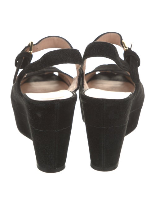 Stuart Weitzman Suede Cutout Accent Slingback Pumps