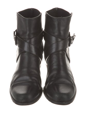 Stuart Weitzman Leather Moto Boots