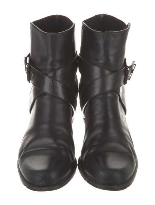 Stuart Weitzman Leather Moto Boots