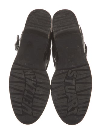 Stuart Weitzman Leather Moto Boots