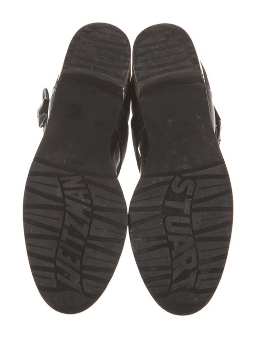 Stuart Weitzman Leather Moto Boots