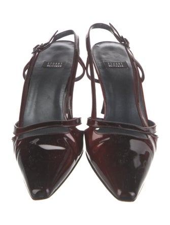 Stuart Weitzman Patent Leather Slingback Pumps