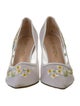 Stuart Weitzman Floral Print Embroidered Accent Pumps