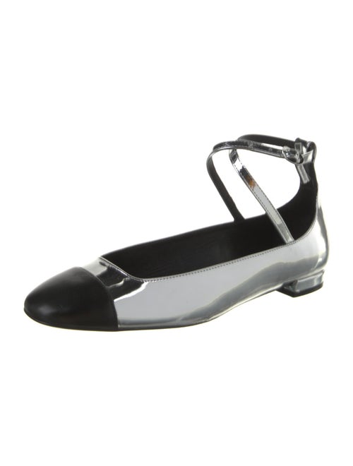 Stuart Weitzman Patent Leather Colorblock Pattern Flats
