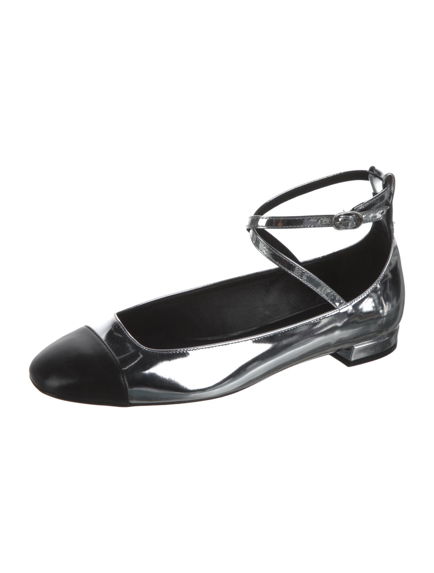 Stuart Weitzman Patent Leather Animal Print Ballet Flats