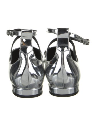 Stuart Weitzman Patent Leather Colorblock Pattern Flats