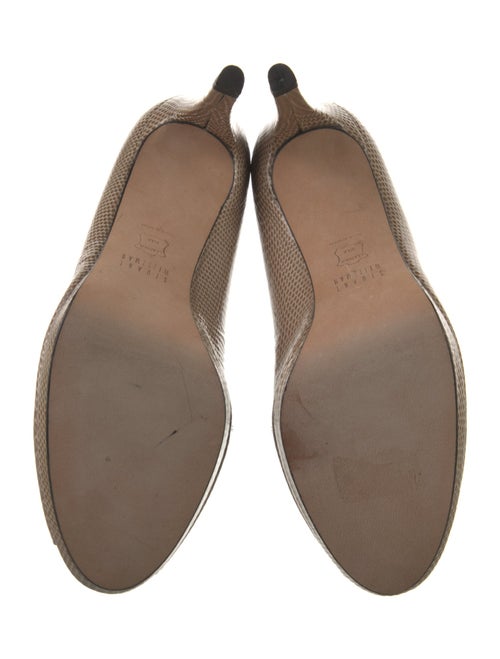 Stuart Weitzman Embossed Leather Printed Pumps