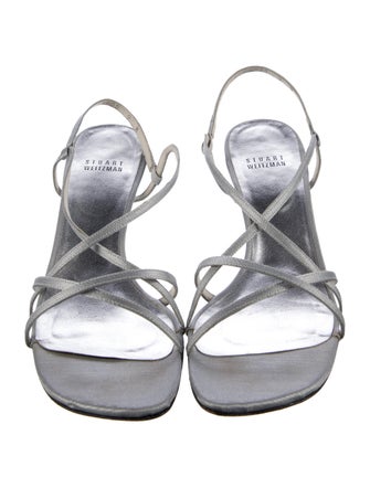 Stuart Weitzman Satin Slingback Sandals