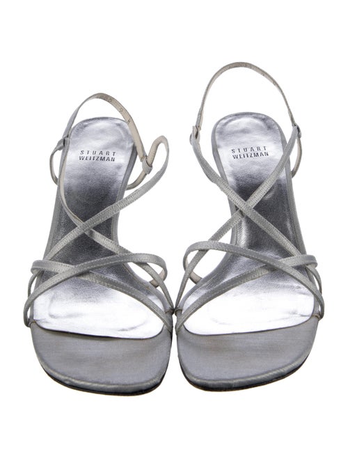 Stuart Weitzman Satin Slingback Sandals