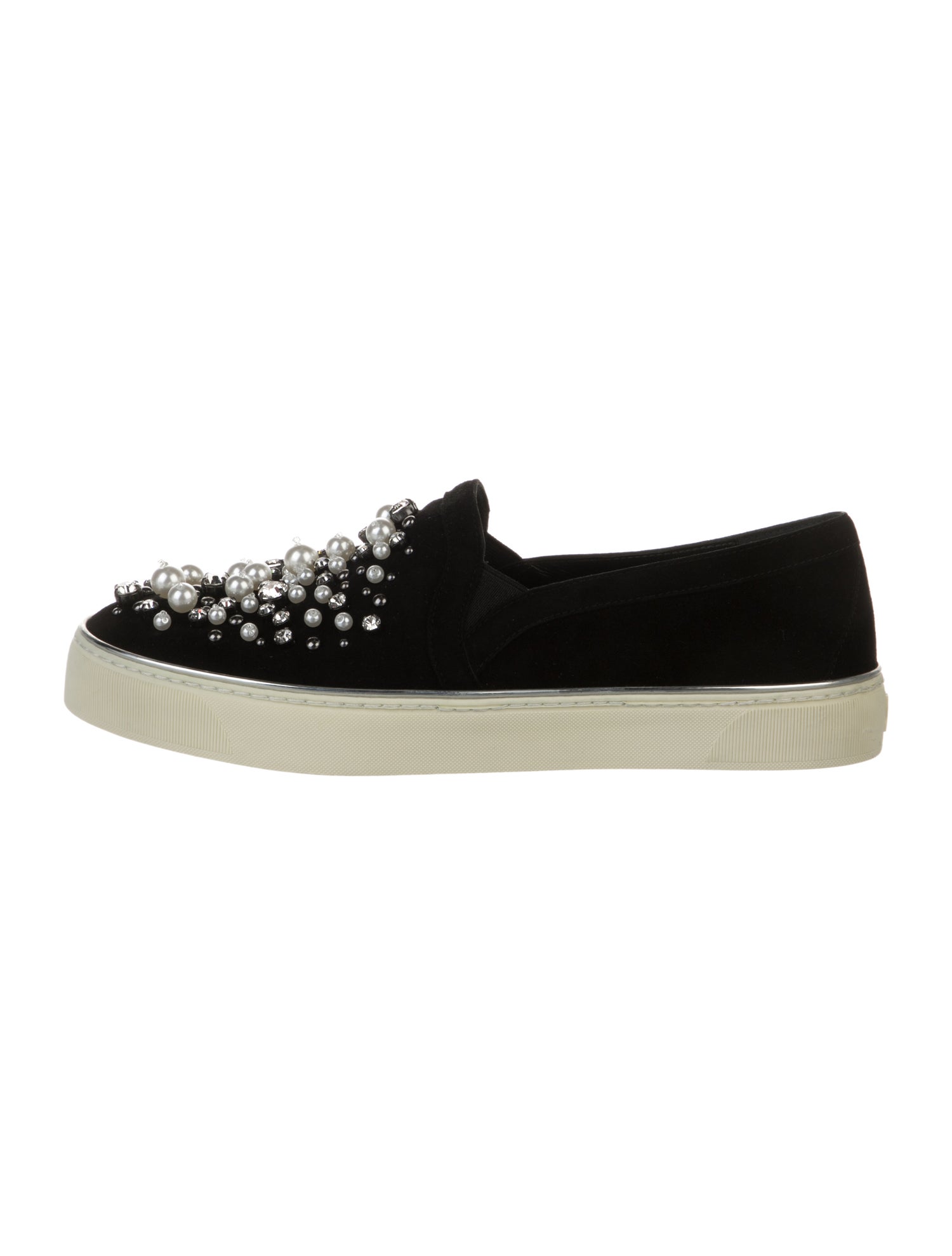 Stuart Weitzman Suede Crystal Embellishments Sneakers w/ Tags