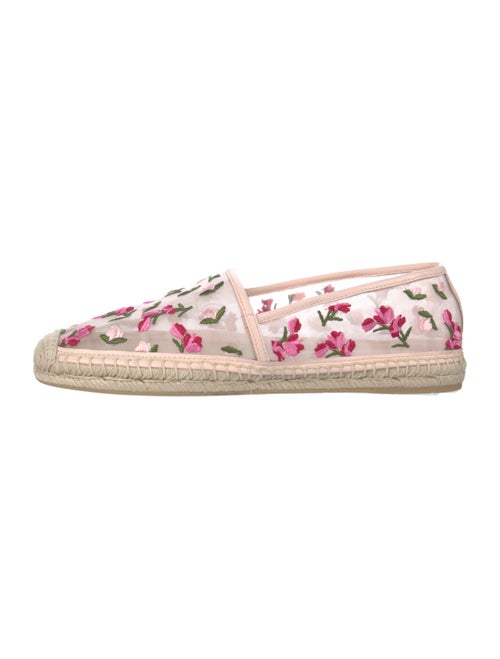 Stuart Weitzman Mesh Floral Print Espadrilles
