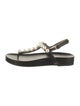 Stuart Weitzman Leather T-Strap Sandals