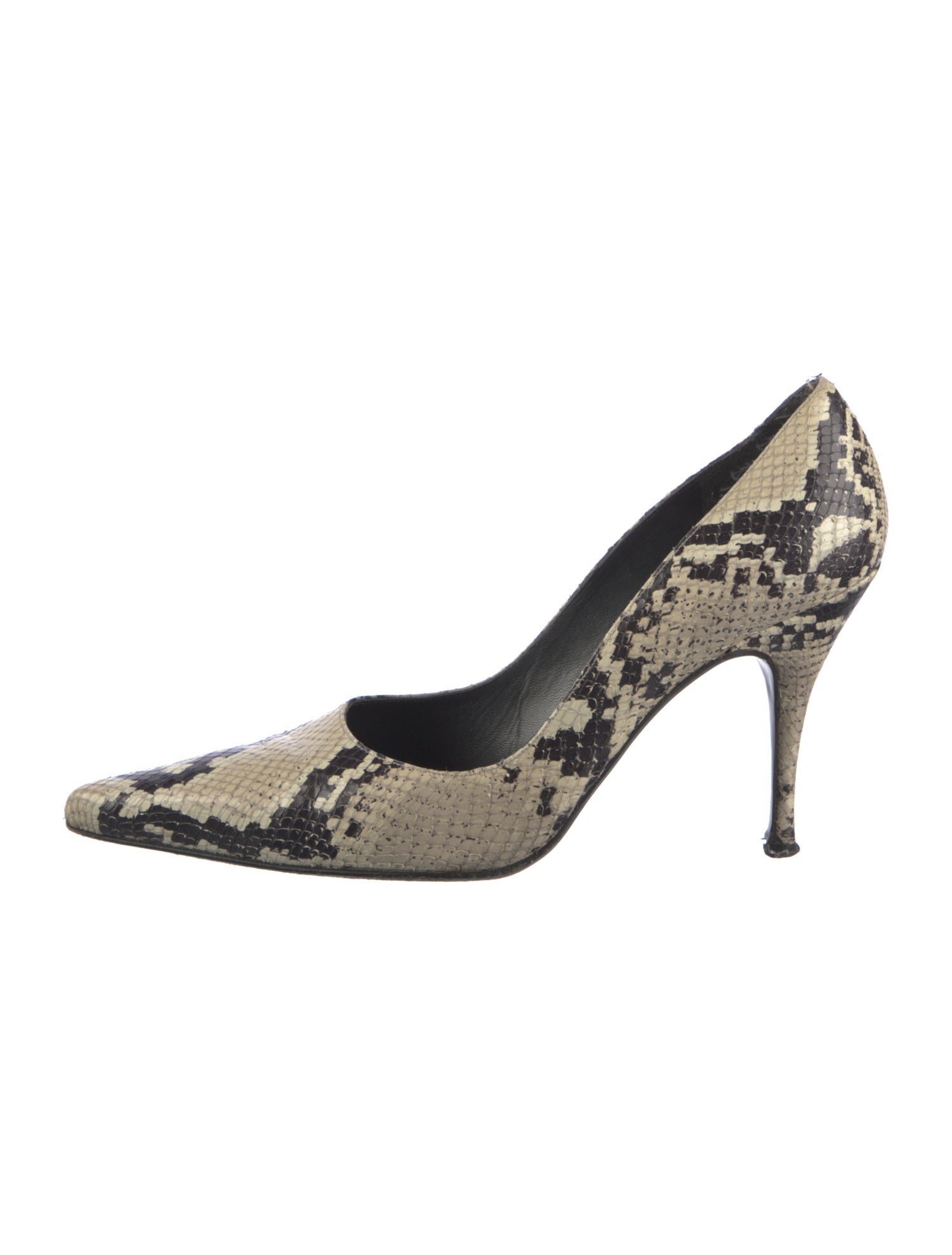 Stuart Weitzman Embossed Leather Animal Print Pumps