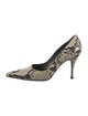 Stuart Weitzman Embossed Leather Animal Print Pumps