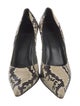 Stuart Weitzman Embossed Leather Animal Print Pumps
