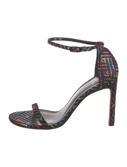 Stuart Weitzman Leather Printed Sandals