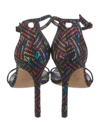 Stuart Weitzman Leather Printed Sandals