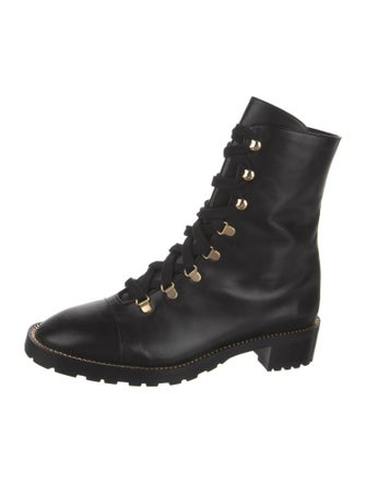 Stuart Weitzman Leather Combat Boots