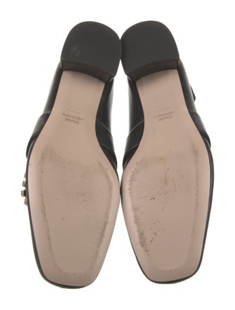Stuart Weitzman Leather Crystal Embellishments Mules