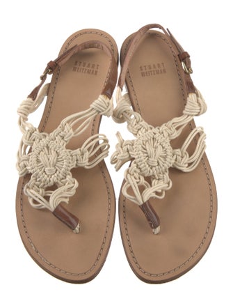 Stuart Weitzman Leather Slingback Sandals