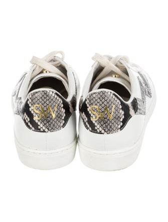 Stuart Weitzman Leather Animal Print Sneakers