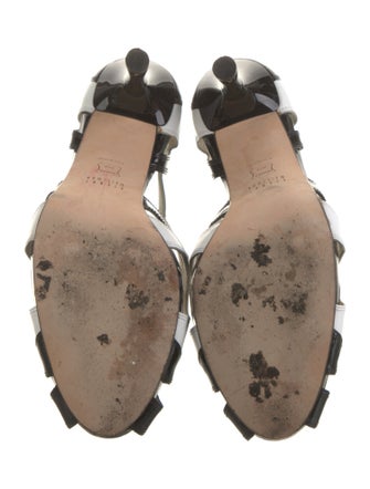 Stuart Weitzman Patent Leather Colorblock Pattern Pumps