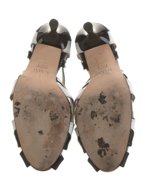 Stuart Weitzman Patent Leather Colorblock Pattern Pumps