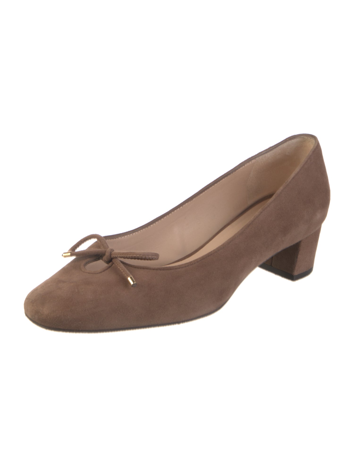 Stuart Weitzman Suede Bow Accents Pumps