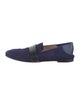 Stuart Weitzman Suede Leather Trim Embellishment Loafers