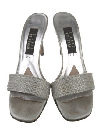 Stuart Weitzman Crystal Crystal Embellishments Slides