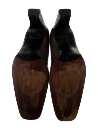 Stuart Weitzman Embossed Leather Pumps