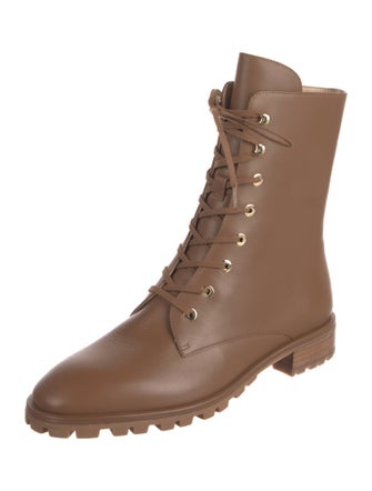 Stuart Weitzman Leather Combat Boots