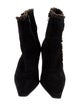 Stuart Weitzman Suede Fur Trim Boots