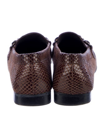 Stuart Weitzman GG Embossed Leather Loafers