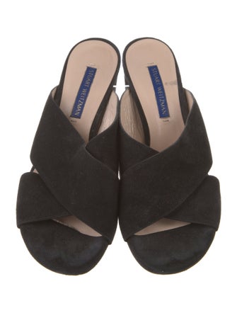 Stuart Weitzman Suede Slides