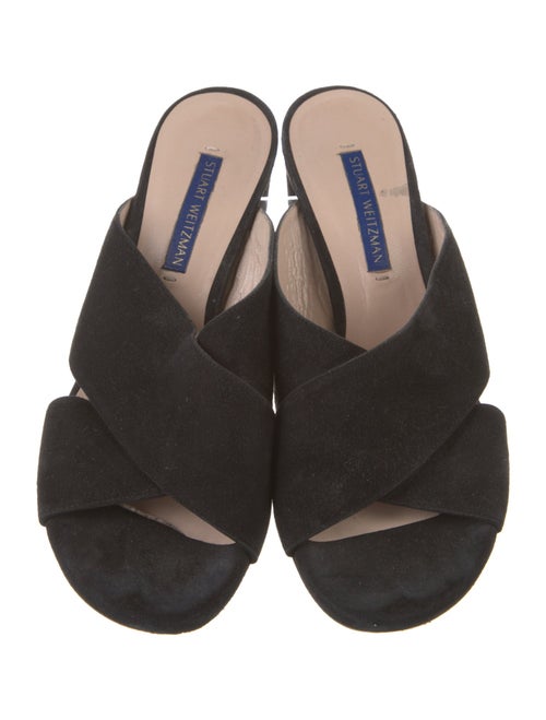 Stuart Weitzman Suede Slides
