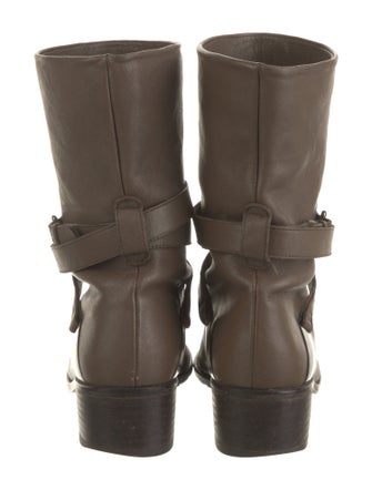 Stuart Weitzman Leather Moto Boots