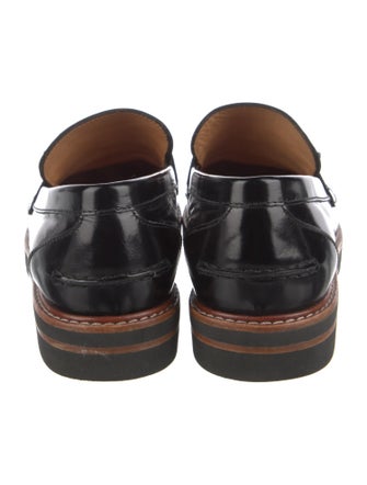 Stuart Weitzman Patent Leather Tassel Accents Loafers